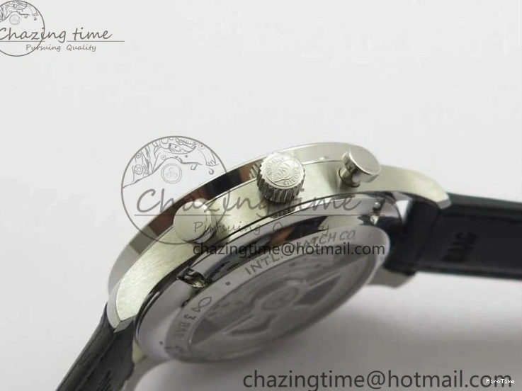 MIROTIME 0421 Elegant Portuguese IW371615 ZF 1:1 Best Edition SS Green Dial on Black Leather Strap A96355 V 7081